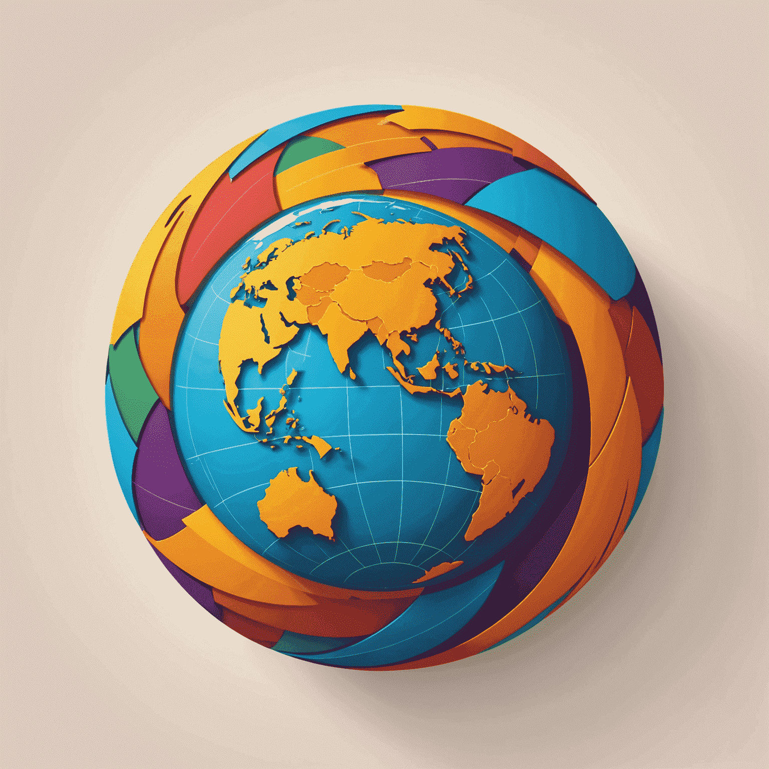 Blokcdag Travel logo featuring a stylized globe with vibrant colors