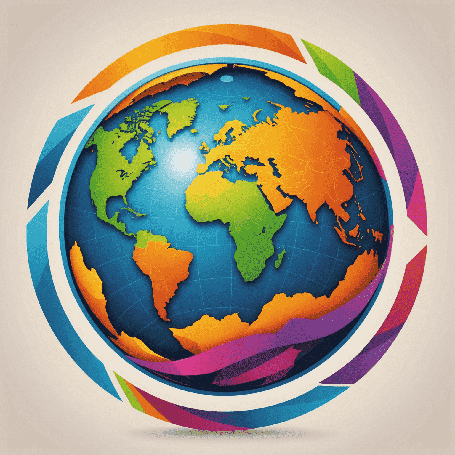 Blokcdag Travel logo featuring a stylized globe with vibrant colors