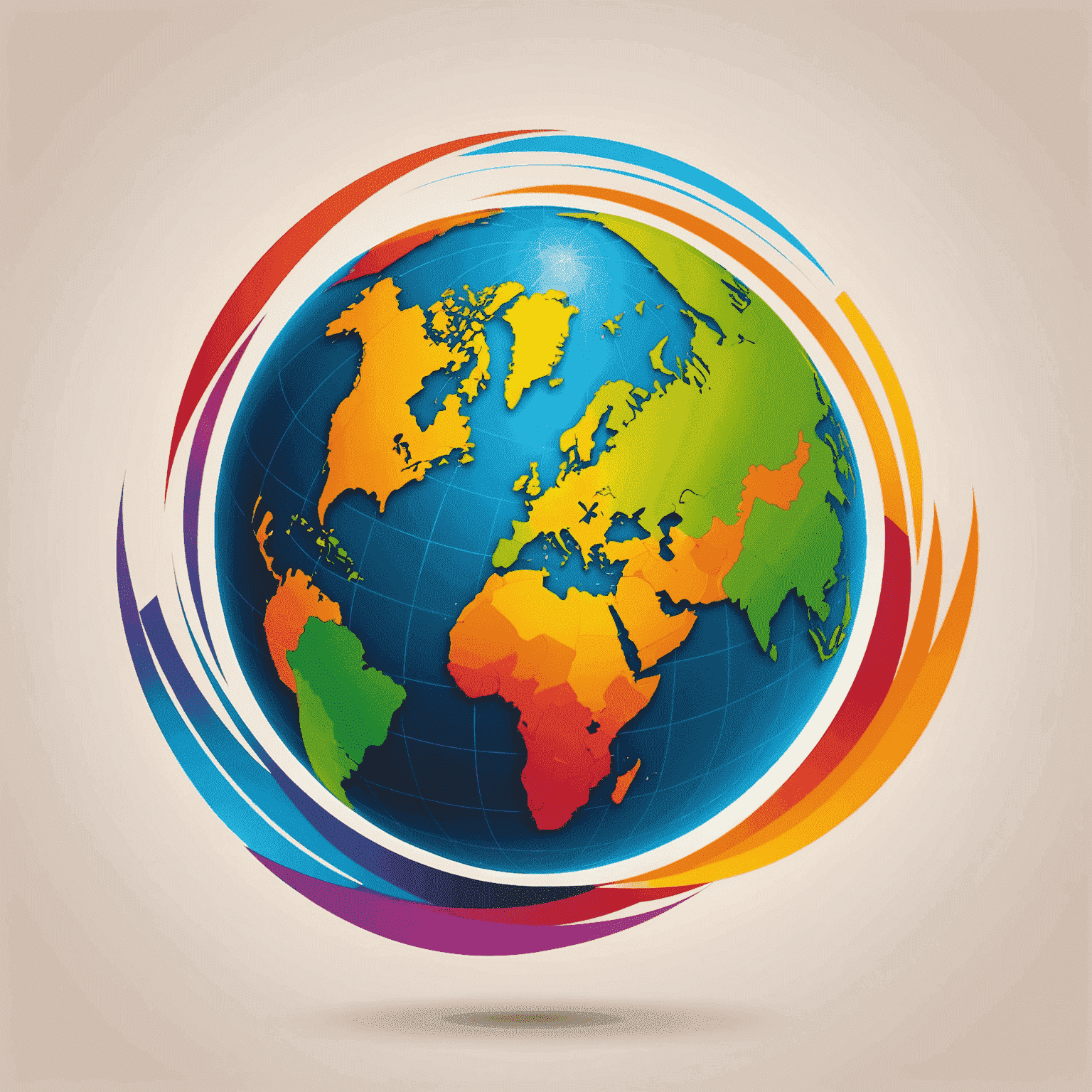 Blokcdag Travel logo featuring a stylized globe with vibrant colors