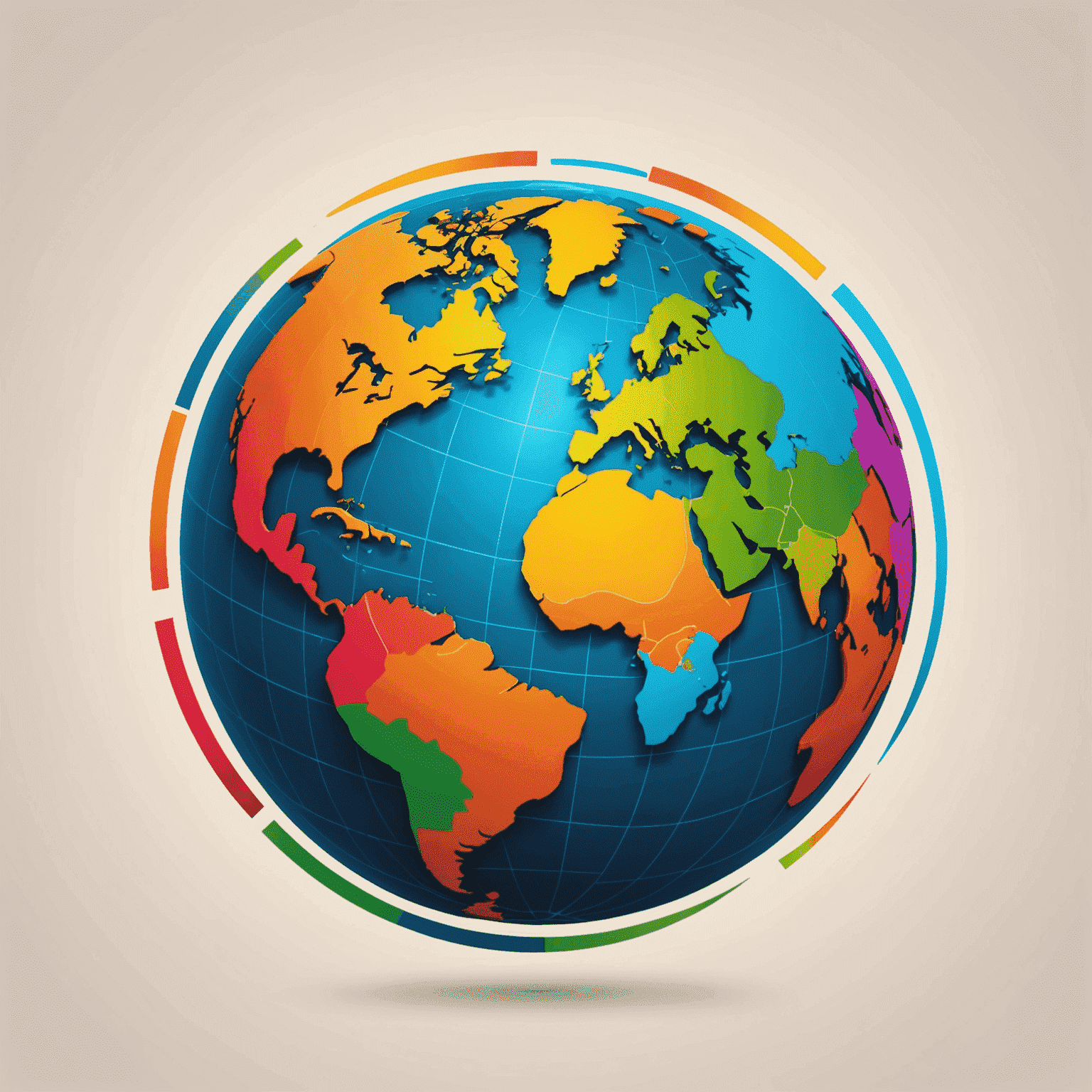 Blokcdag Travel logo featuring a stylized globe with vibrant colors